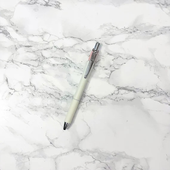 P0003 || Pentel EnerGel Clena Gel Pen Cream & Pink Stripes Barrel - 0.5mm - Black Ink - Planner P... | Etsy (US)