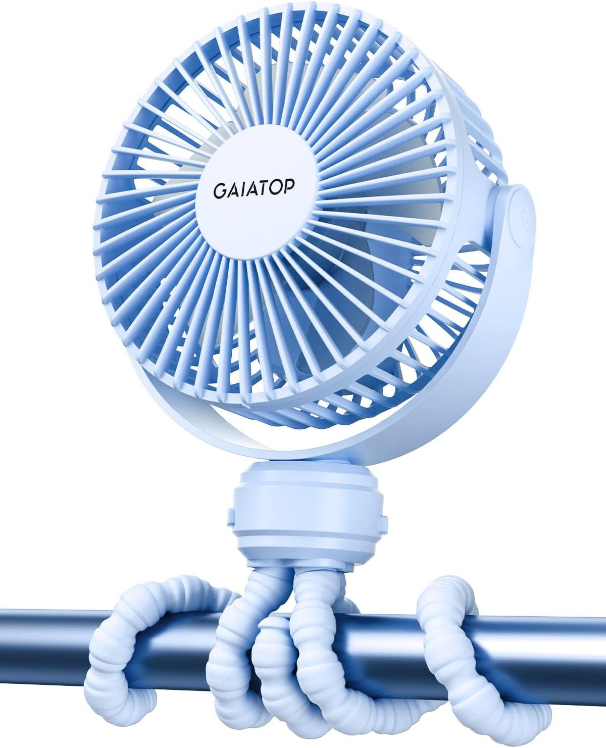 Gaiatop Mini Portable Stroller Fan, Small Clip on Fan 3 Speed Rechargeable | Amazon (US)