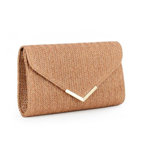 GOKTOW Straw Clutch Purse Raffia Rattan Summer Evening Bag Woven Beach Handbags for Women Wedding Vacation Travel Party 2026 | Amazon (US)