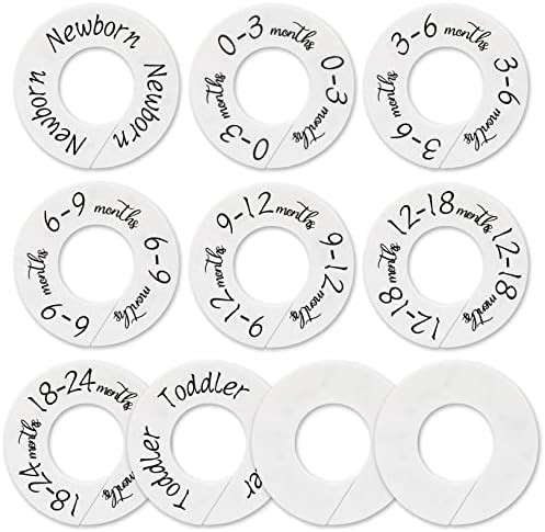 Baby Closet Dividers - Set of 10 from Newborn to Toddler and 2 Blanks with Colored Box,Baby Size Div | Amazon (US)