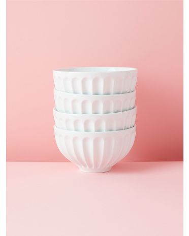 4pk Porcelain Fluted Bowls | HomeGoods