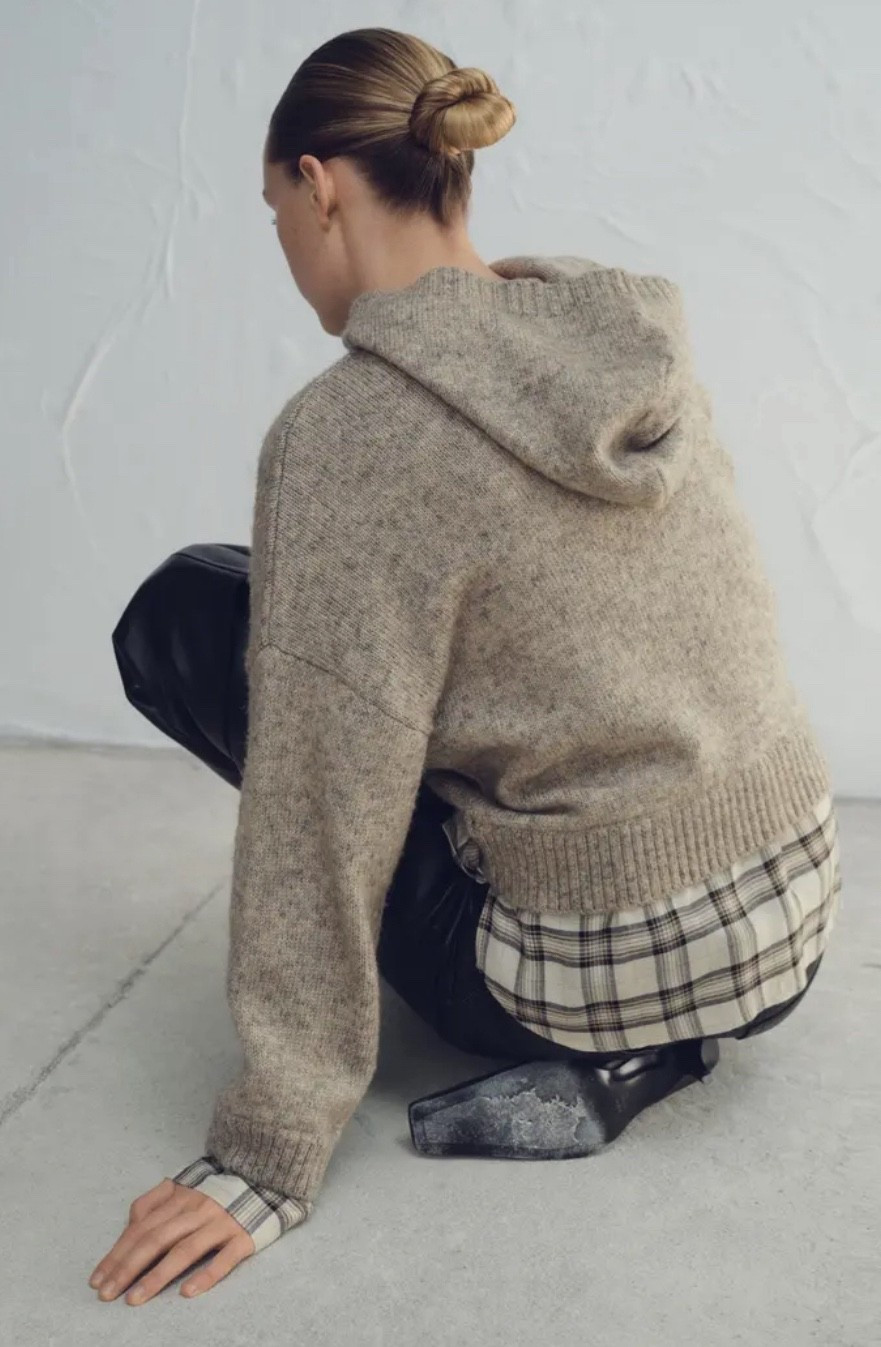 Sweater with plaid top
Faux leather pants 


#LTKSeasonal