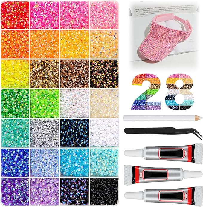 Colorful DIY Resin Rhinestone Kit for Bedazzling,Resin Jelly Rhinestones for Bedazzling,Multicolo... | Amazon (US)