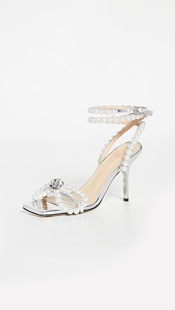 Pearl Bow Square Toe Sandals | Shopbop