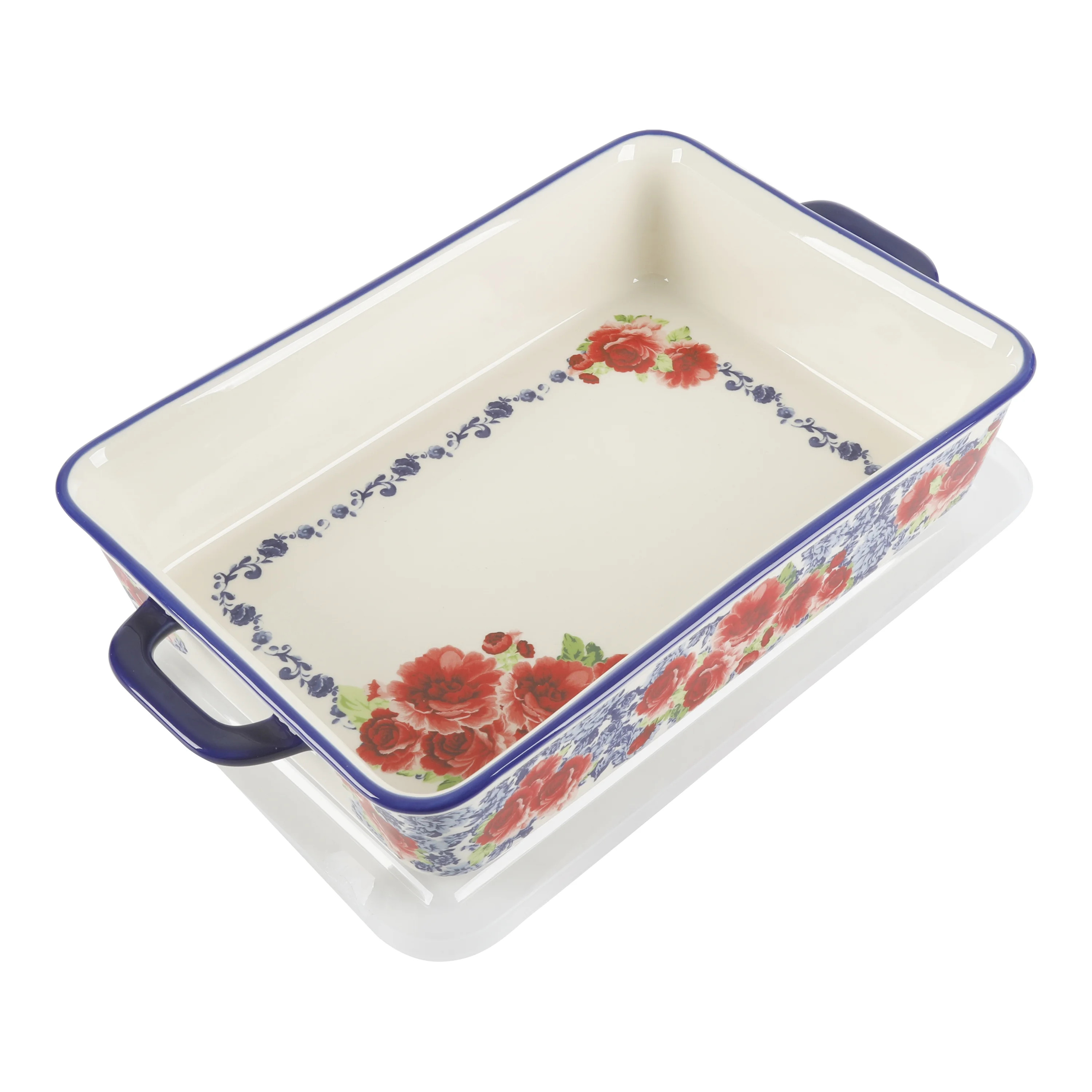 The Pioneer Woman Ceramic 9x13 Baker with Lid, Heritage Floral | Walmart (US)