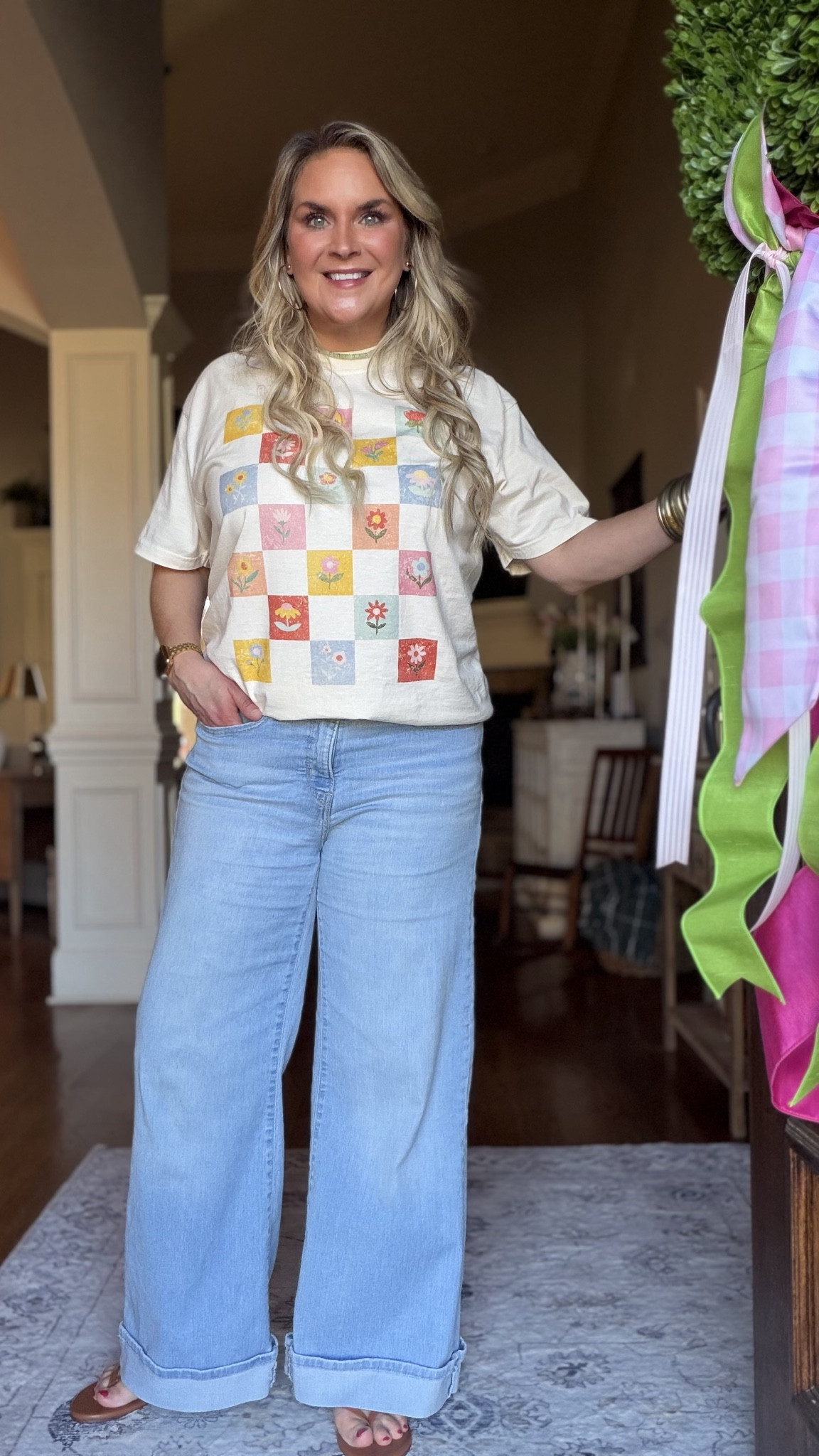 Casual spring outfit you’ll live in 🌼
This floral graphic tee + wide leg jeans combo is perfect for errands, coffee dates, and everyday comfy style.

#LTKSeasonal #LTKootd #LTKOver40