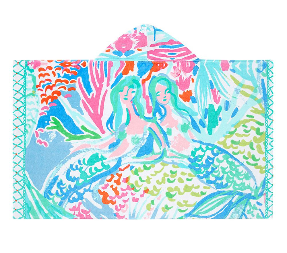 Lilly Pulitzer Mermaid Cove Beach Hooded Towel UPF 50+ | Pottery Barn Kids