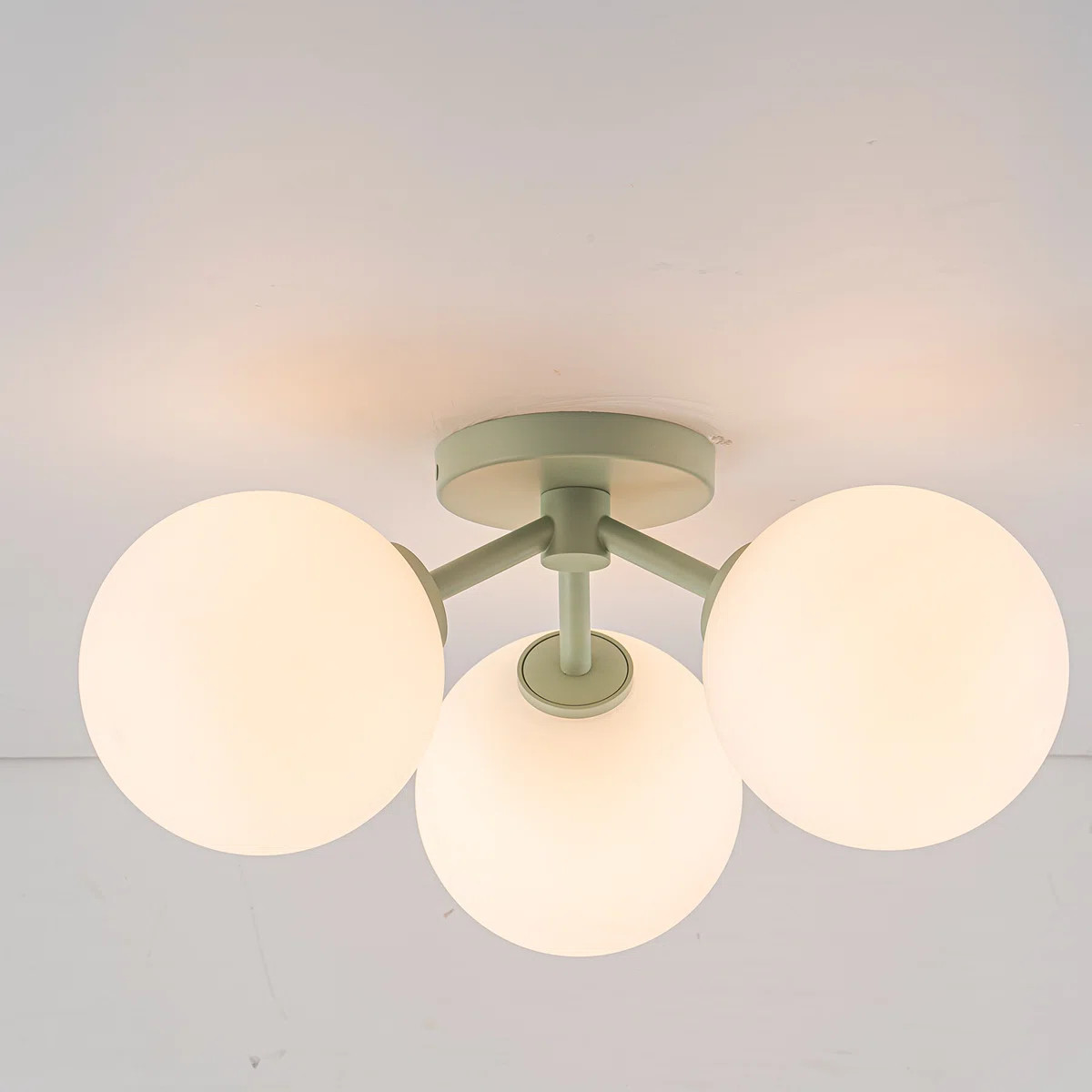 Pritee Glass Semi Flush Mount | Wayfair North America