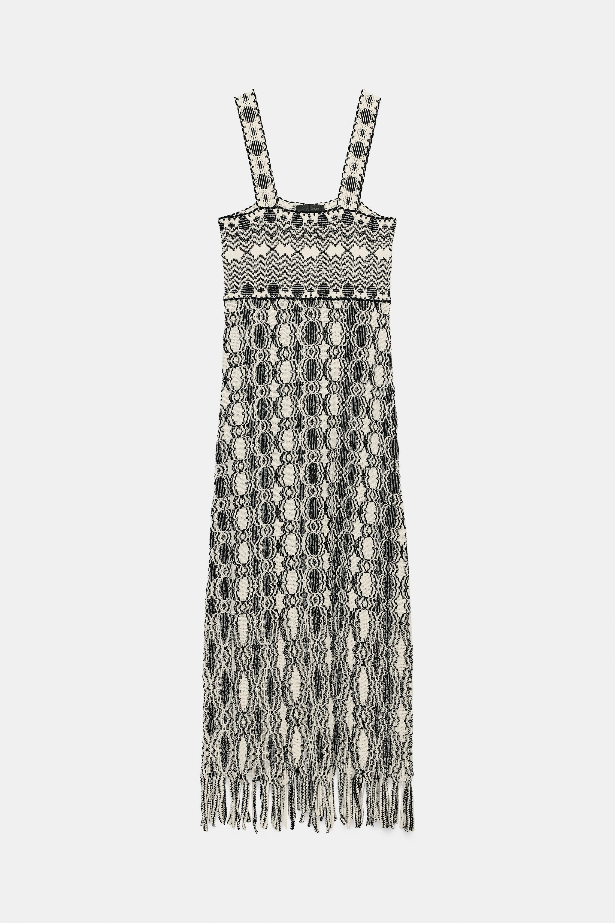 FRINGED KNIT DRESS | Zara US