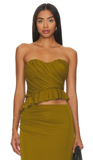 Beeba Bustier Top in Olive Green | Revolve Clothing (Global)