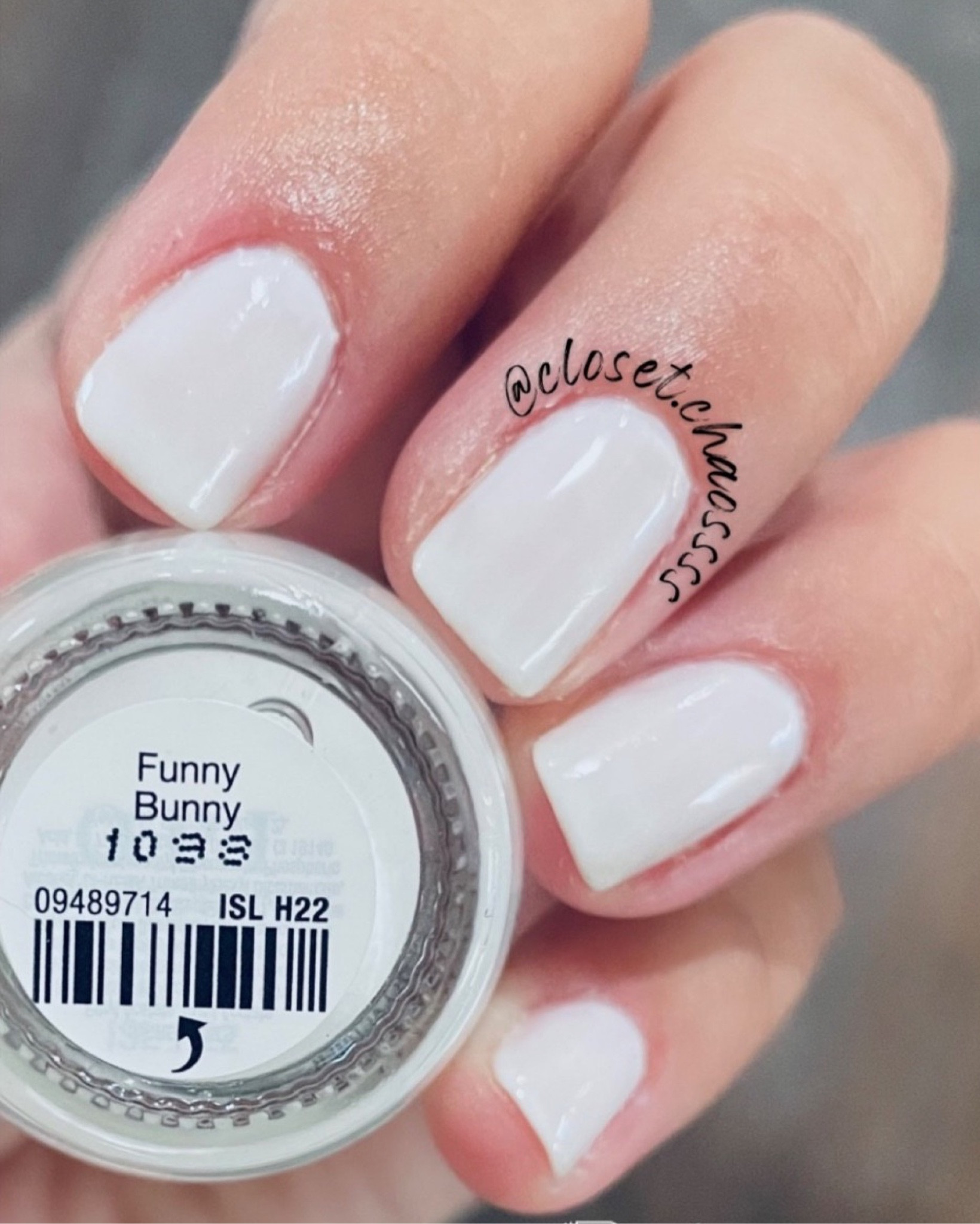 favorite shade FUNNY BUNNY 
top coat base coat nail filler 
long wear quick dry

OPI O.P.I. Funny Bunny high shine nail polish nails manicure 
milky white nails wedding guest 



#LTKstyletip #LTKbeauty #LTKwedding