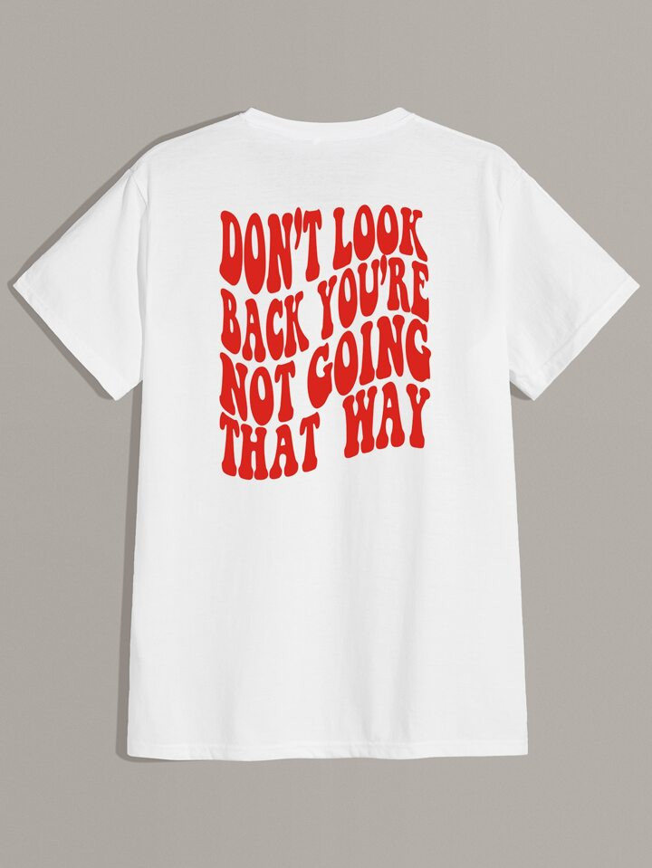 ROMWE Men Cotton Slogan Graphic Tee | SHEIN