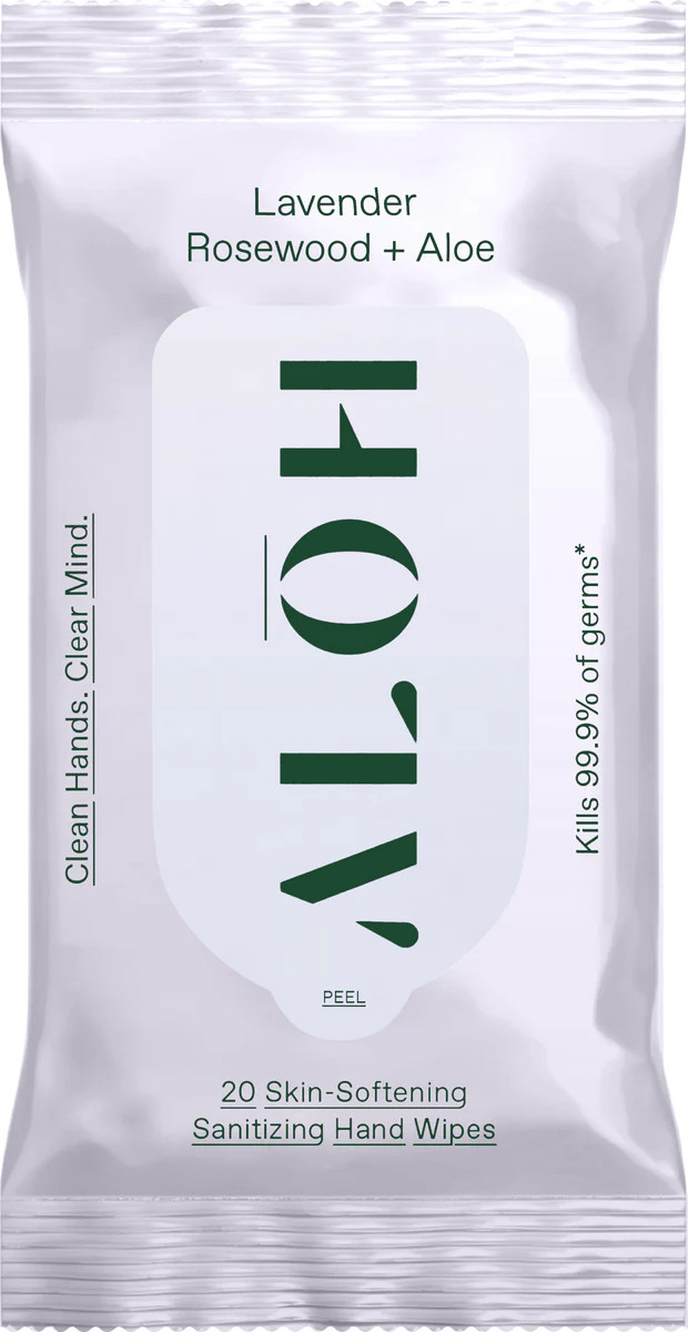 Lavender Rosewood + Aloe Skin-Softening Sanitizing Hand Wipes | ALŌH