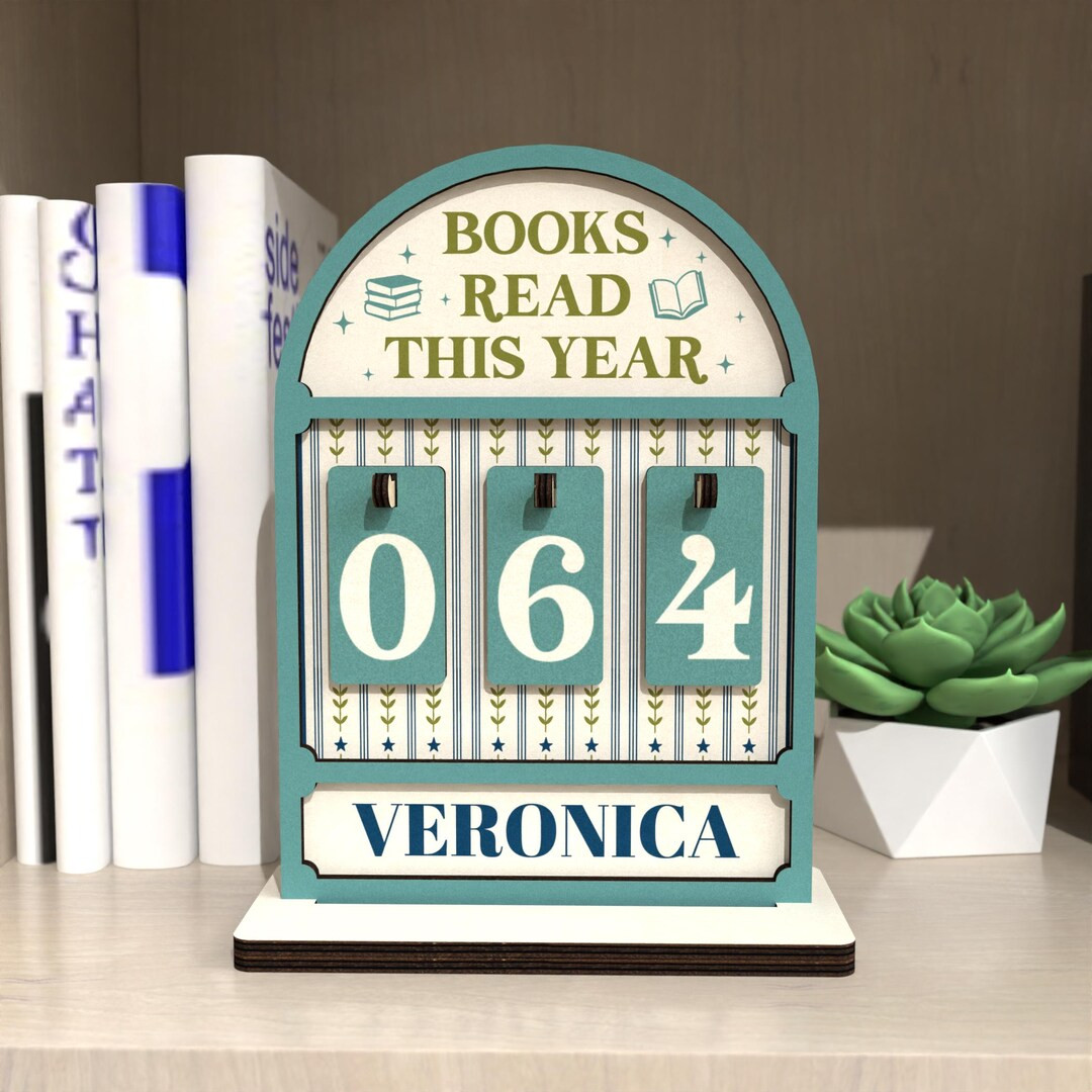 Personalized Books Read Tracker,Books Read This Year Counter,Book Tracker,Bookshelf Decor,Book En... | Etsy (US)