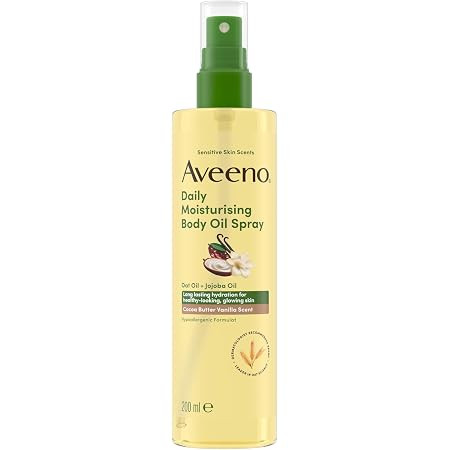 Aveeno Skin Relief Body Oil Spray, With Oat Oil & Jojoba Oil, Suitable For Sensitive Skin, Instan... | Amazon (UK)