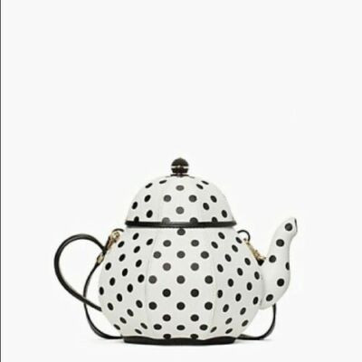 ? Kate Spade Alice in Wonderland Tea Pot Party Teapot Polka Dot Crossbody Bag | eBay US