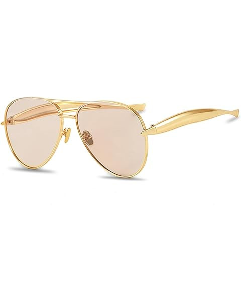 Retro Gold Aviator Sunglasses for Women Men, 2025 Metal Oversized 70s Aviators Sun Glasses | Amazon (US)