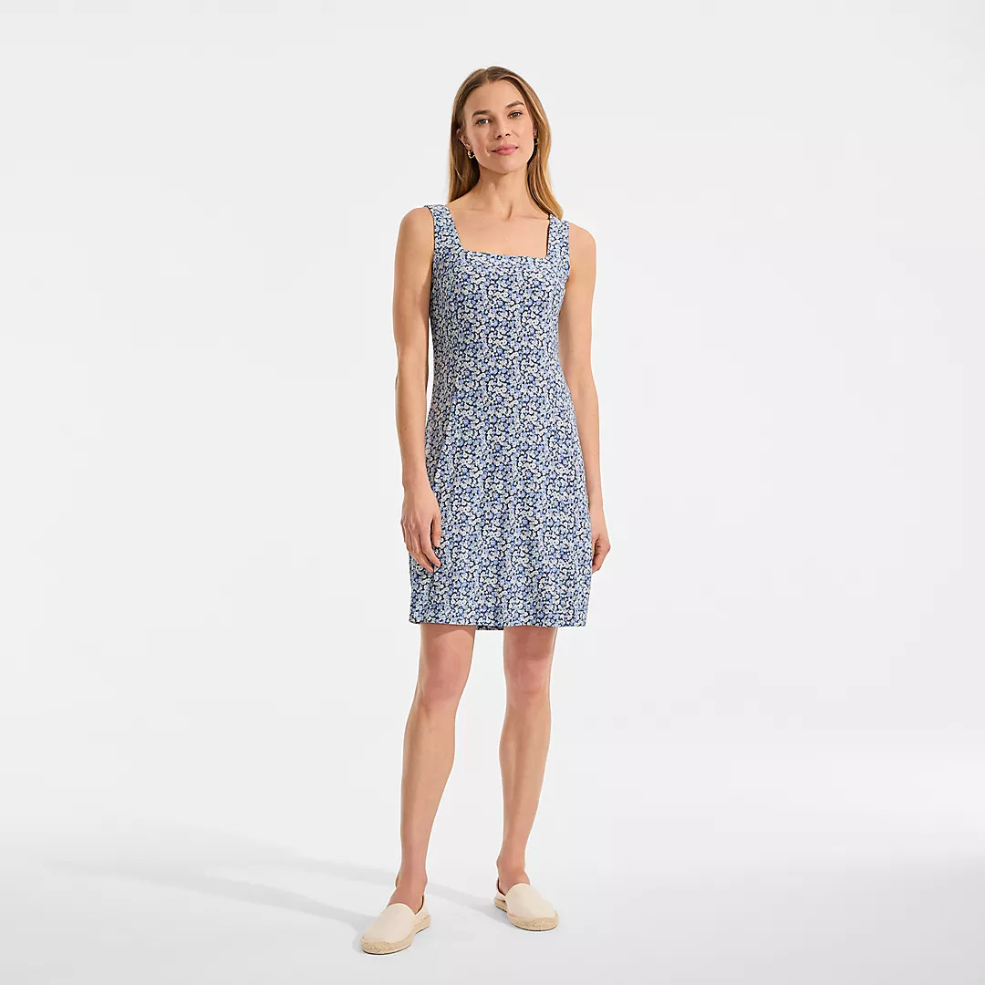 Women's Silky Knit Mini Shift Dress | Lands' End (US)