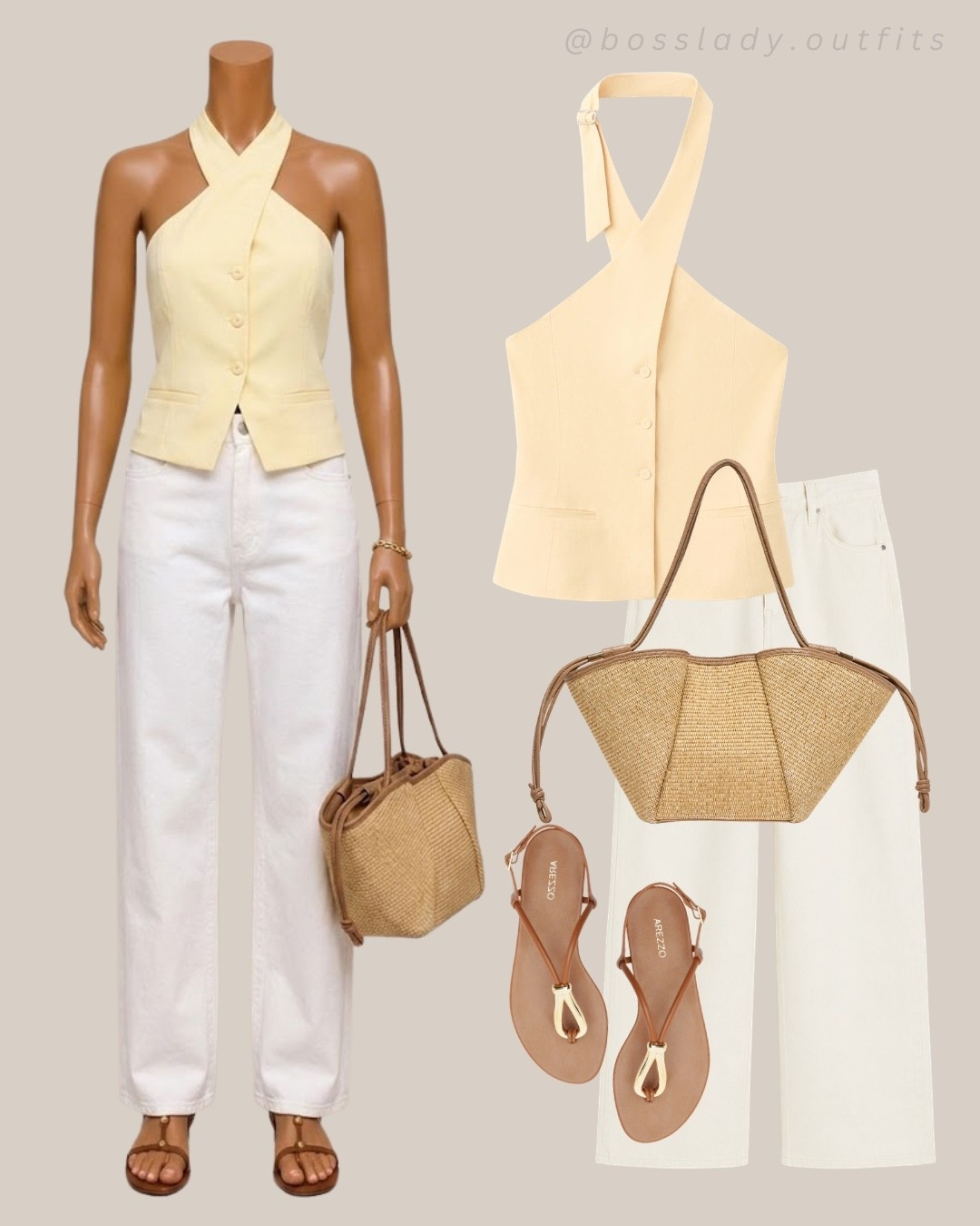 this fit is giving effortless summer

Tags: halter vest top, wide leg jeans outfit, straw tote bag, tan thong sandals, summer outfit inspo, vacation outfit idea, neutral outfit aesthetic, casual outfit idea, everyday outfit, airport outfit

#LTKsummer #LTKstyletip #LTKbag