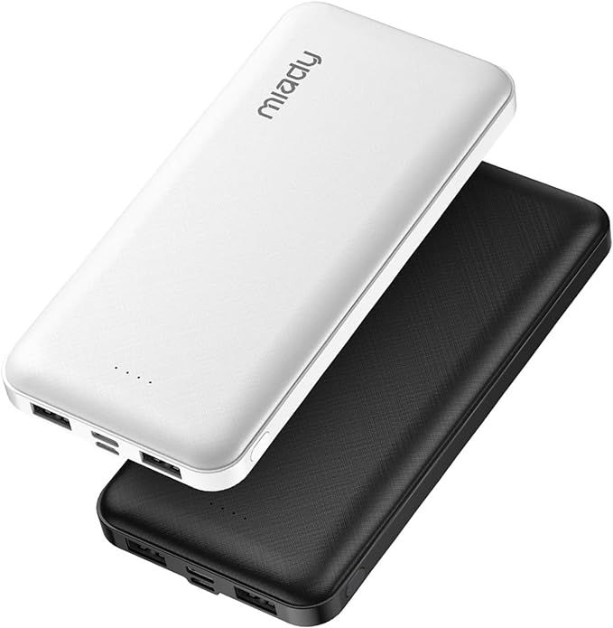2-Pack Miady 15000mAh Portable Charger, Power Bank/w Two 5V/2A USB Output Ports and USB C Fast In... | Amazon (US)