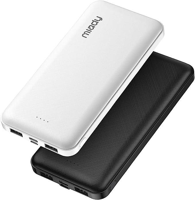 2-Pack Miady 15000mAh Portable Charger, Power Bank/w Two 5V/2A USB Output Ports and USB C Fast In... | Amazon (US)