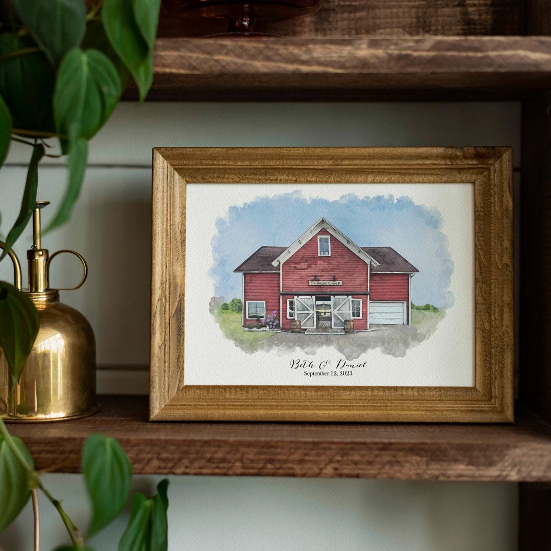 Personalized Wedding Gift Handmade Gift Custom Watercolor - Etsy | Etsy (US)