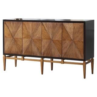 Best Master Furniture Labardi Brown with Antique Gold Accents Wood Sideboard 2188C - The Home Dep... | The Home Depot