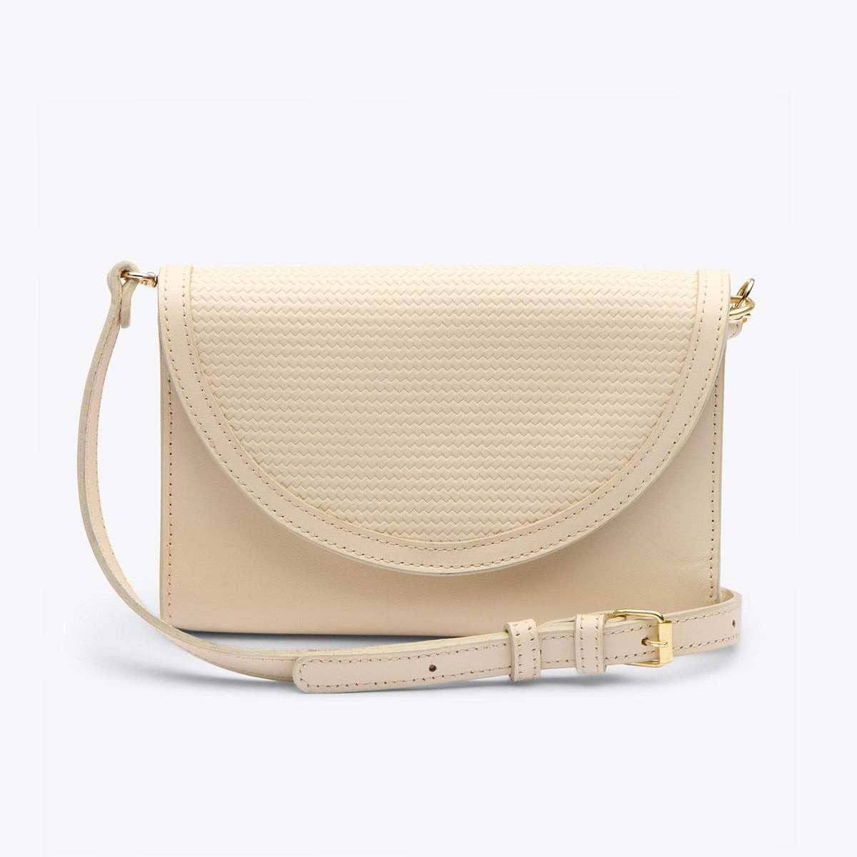 Cleo Convertible Crossbody Woven Bone | Nisolo