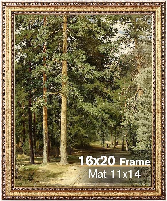 16x20 Gold Picture Frame, Ornate Vintage Picture Frames for Wall or Tabletop Display, 16 x 20 Pho... | Amazon (US)