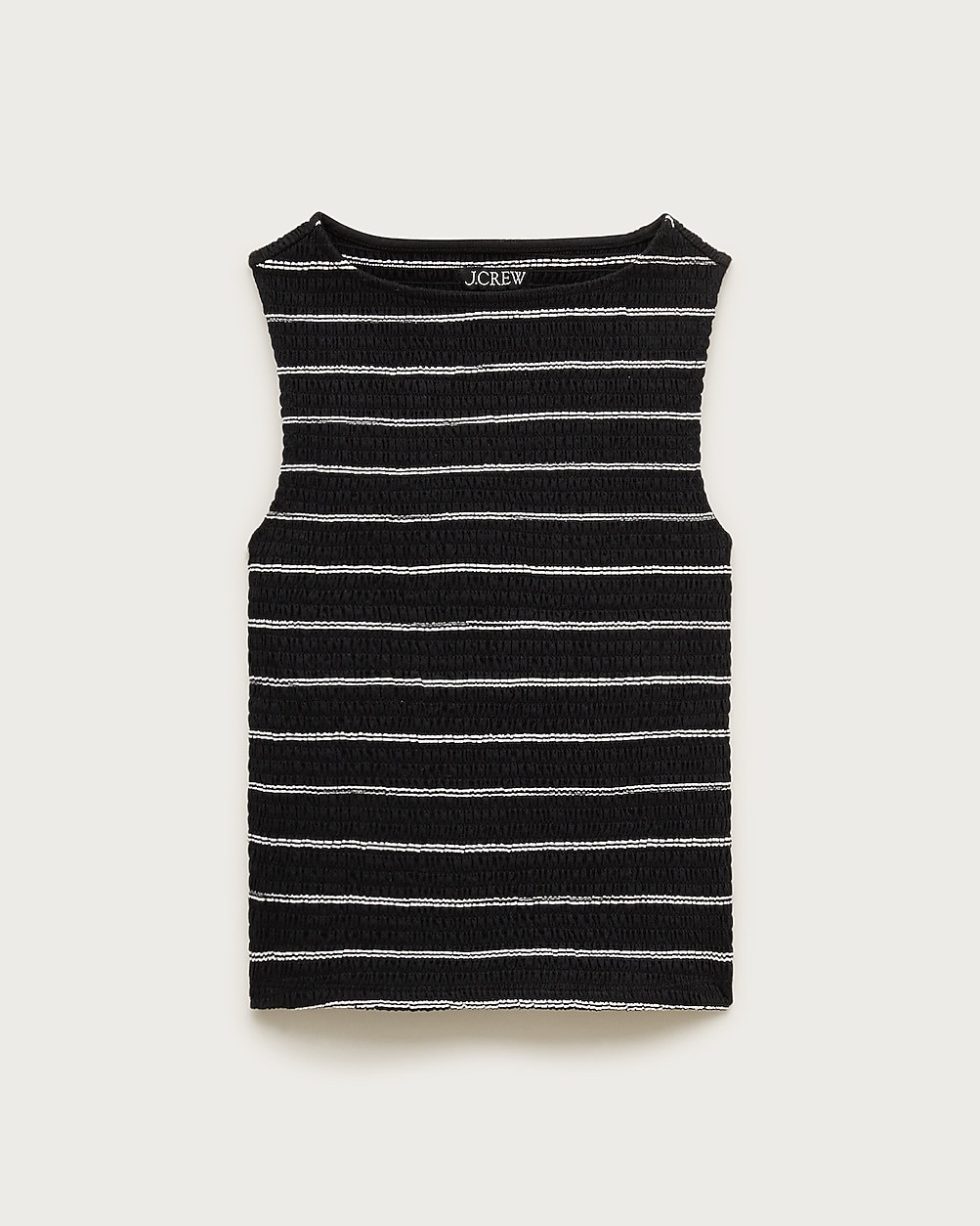 Smocked shell tank top in stripe | J. Crew US
