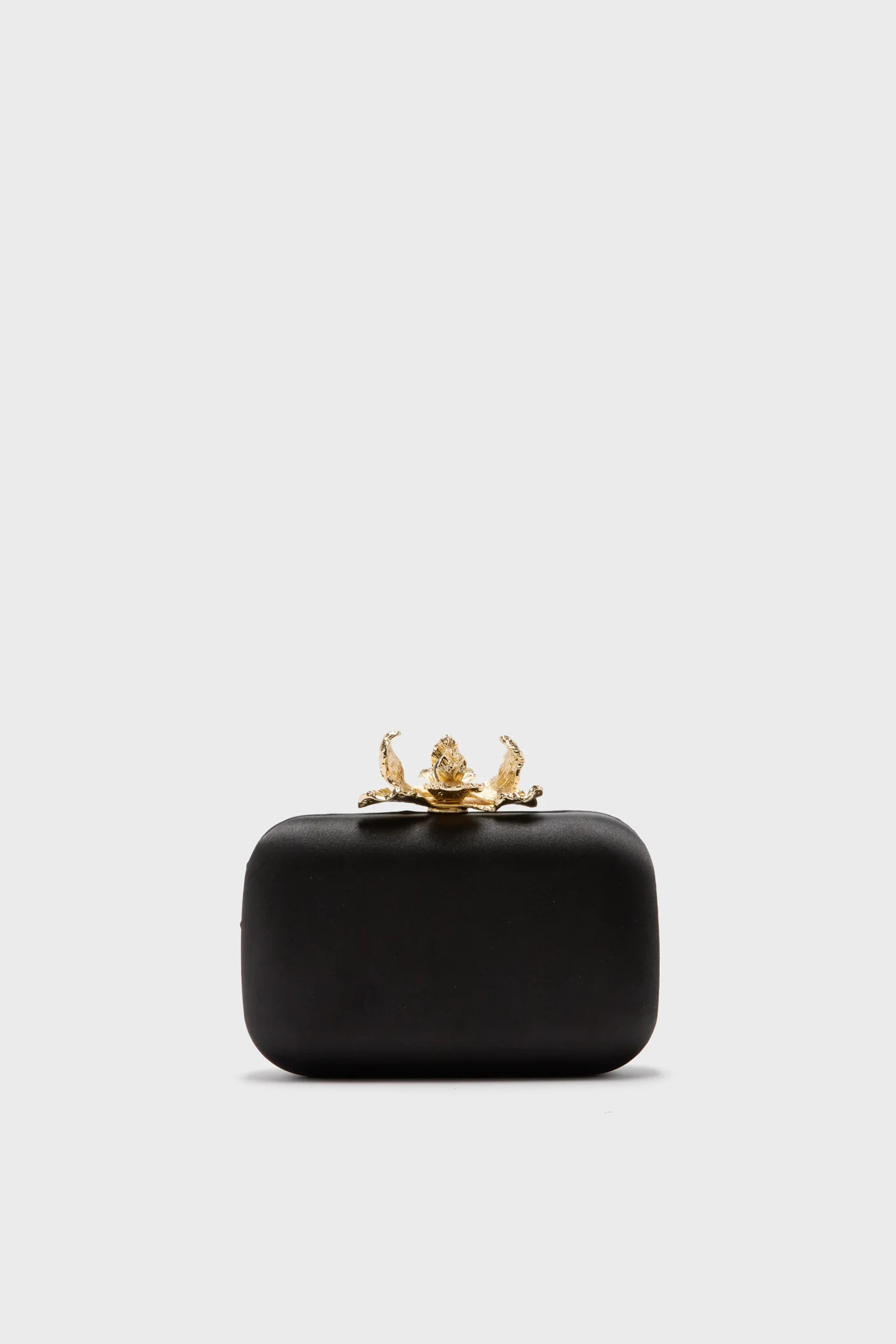 Black Adele Orchid Lock Clutch | Tuckernuck (US)