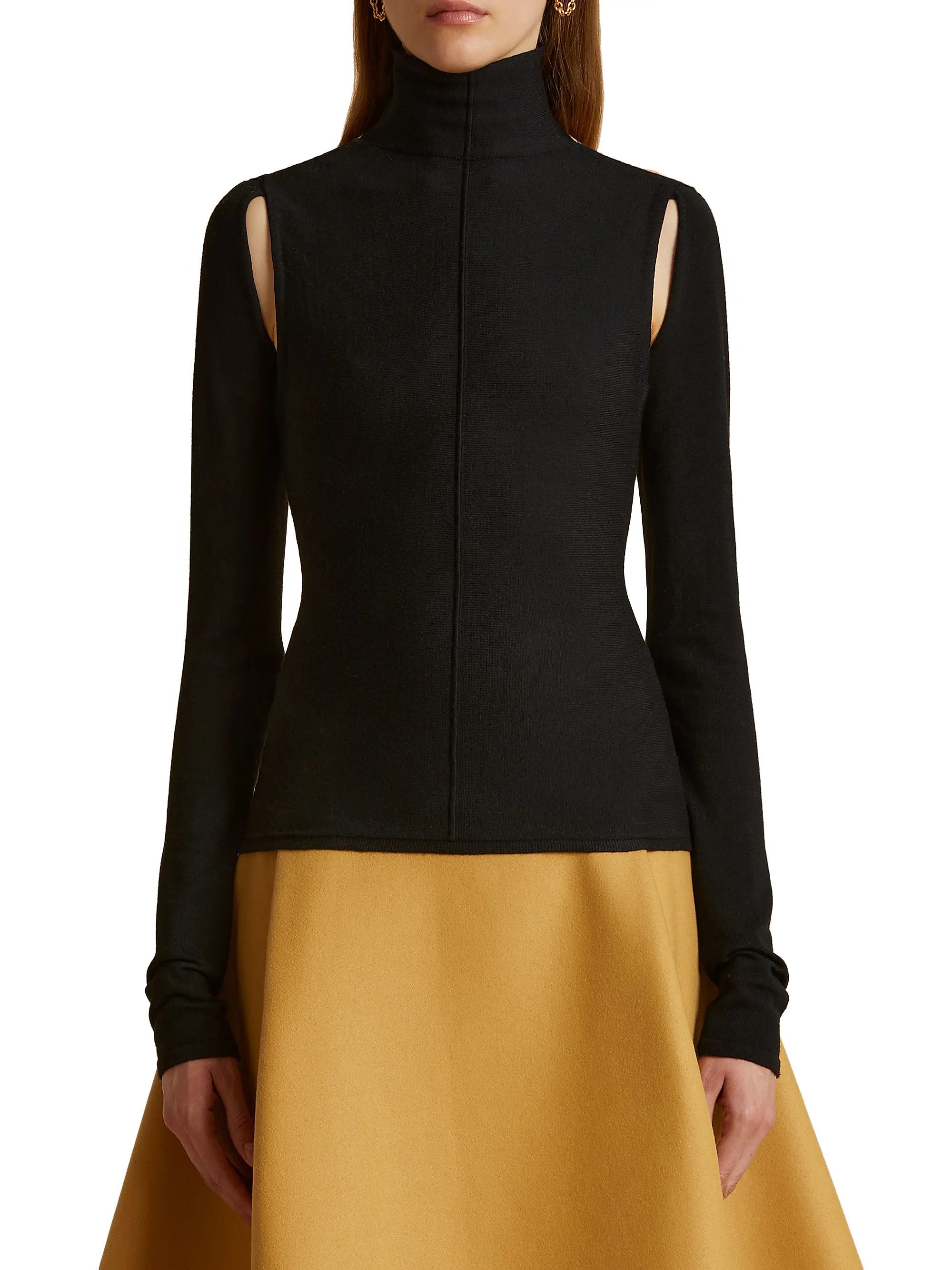 Runway LookKhaiteMarlowe Merino Wool Slit Top | Saks Fifth Avenue