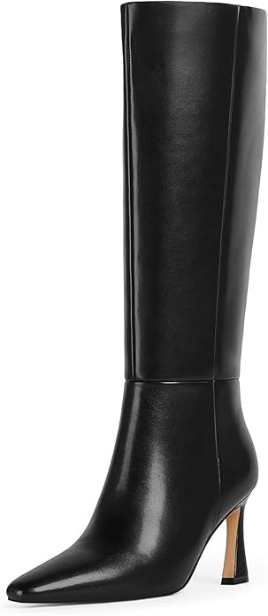 Modatope Knee High Boots for Women Pointed Square Toe Stiletto Heel Tall Boots High Heel Side Zip... | Amazon (US)