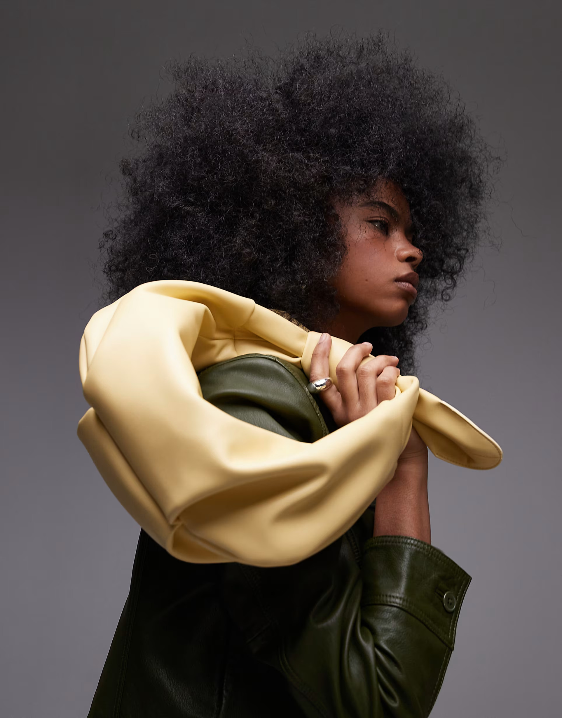 Topshop Sameena bow knot shoulder bag in lemon | ASOS (Global)