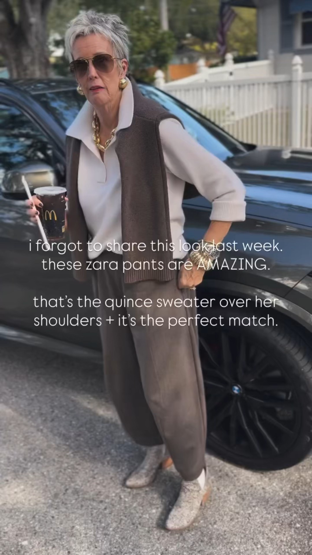 grandma style // zara trousers + quince sweaters 

#LTKOver40 #LTKSeasonal