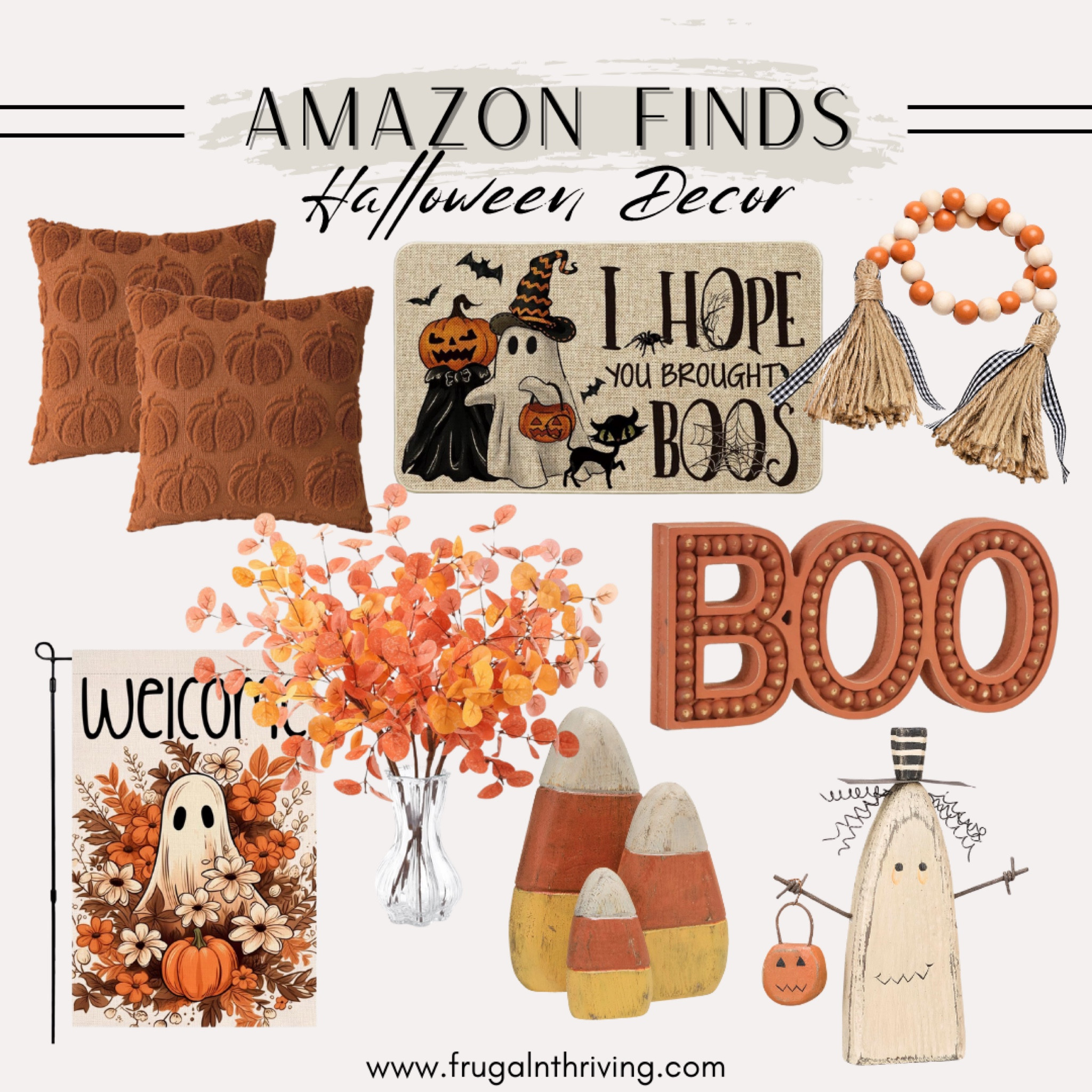These farmhouse-inspired decorations give a rustic vibe to your Halloween setup. Burnt oranges and muted yellows channel the feelings of fall and add old-world charm.

#LTKSeasonal #LTKHalloween #LTKFallSale