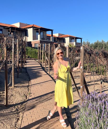 Favorite yellow dress - perfect to wear during your wine tasting trip ! 

#LTKeurope #LTKtravel #LTKfindsunder50