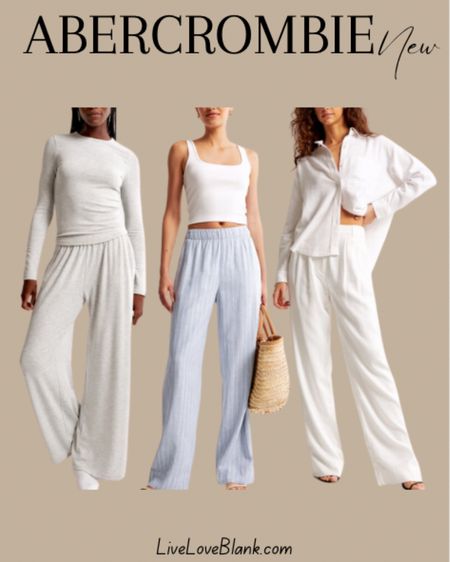 Abercrombie new releases 
Linen pants
Casual loungewear 


#LTKOver40 #LTKSeasonal #LTKStyleTip
