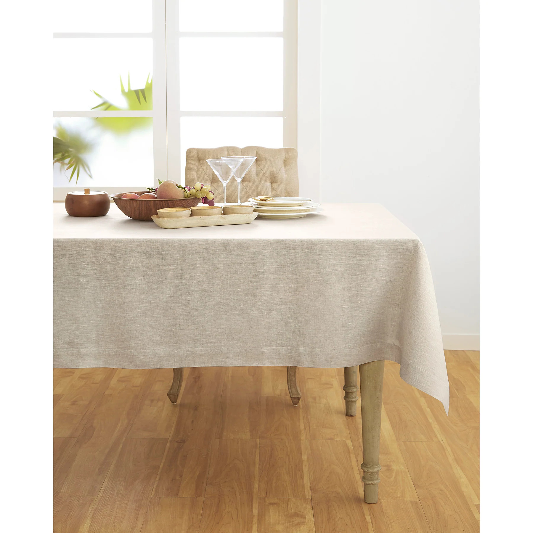 Athena Rectangular Tablecloth | 100% Pure Natural Linen | Solino Home | Solino Home