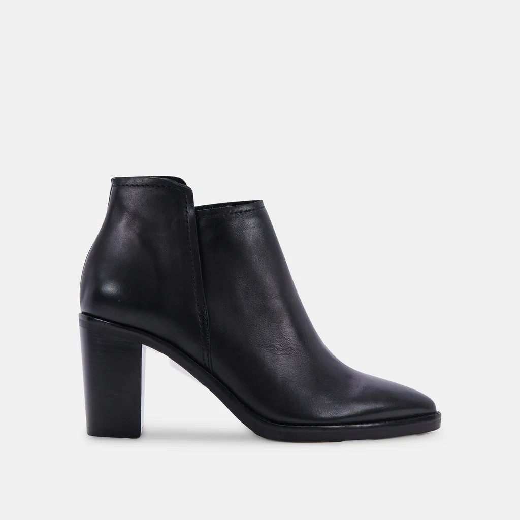 SPADE BOOTIES BLACK LEATHER | DolceVita.com