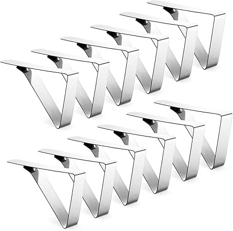 12 Pack Tablecloth Clips - Heavy Duty Picnic Table Clips, Stainless Steel Table Cloth Cover Clamp... | Amazon (US)