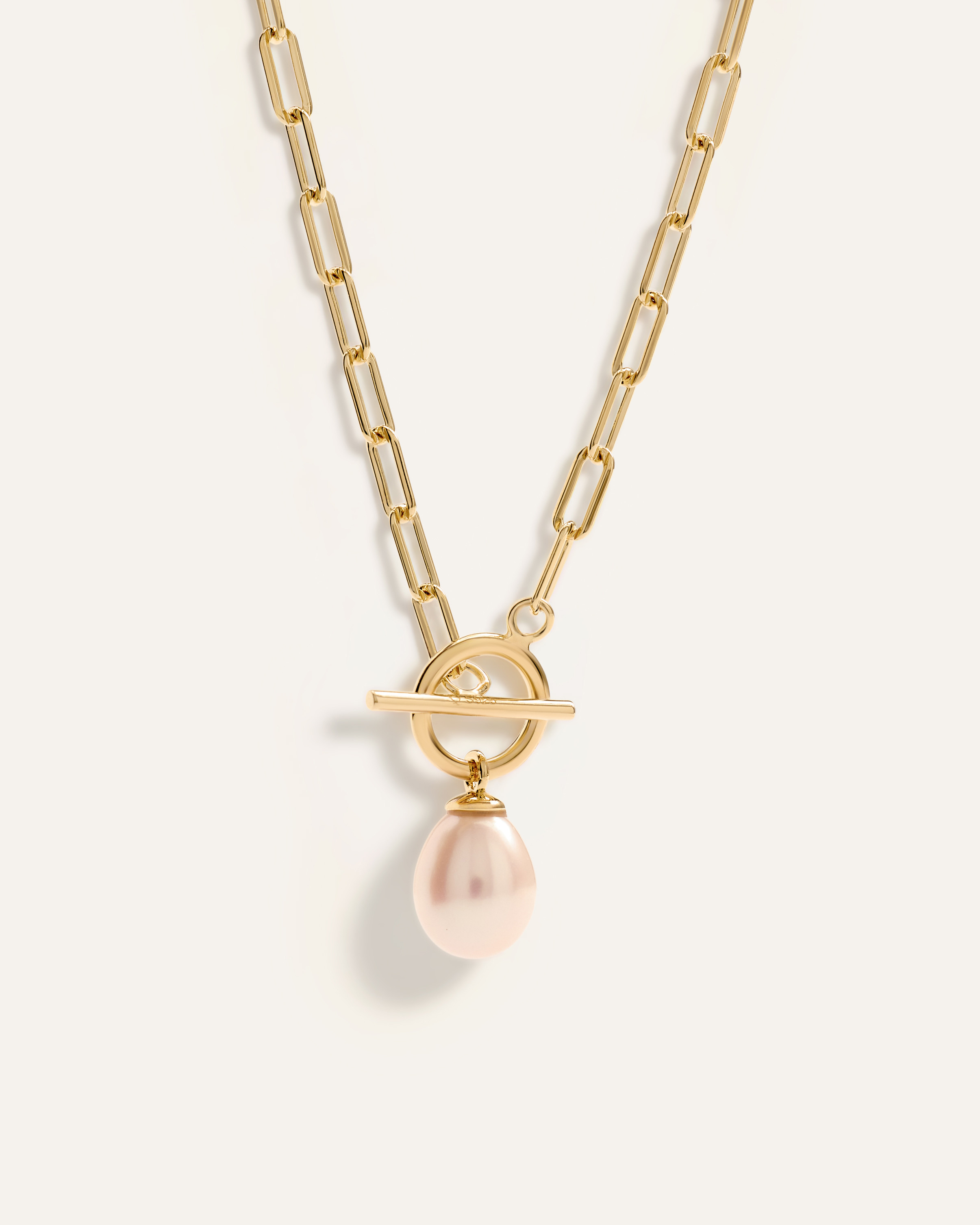 Quince | Women's Freshwater Cultured Pearl Toggle Necklace in Gold Vermeil | Quince