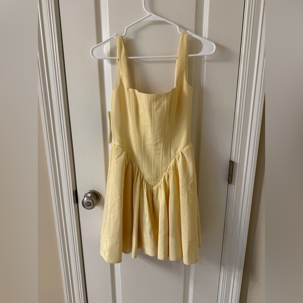Anthropologie Butter Yellow Corset Dress | Poshmark