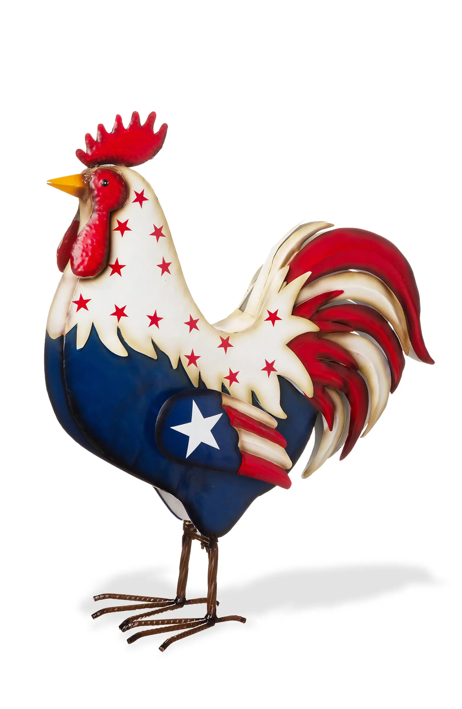 Glitzhome 21"H Metal Patriotic Americana Rooster Porch Decor | Nordstrom | Nordstrom