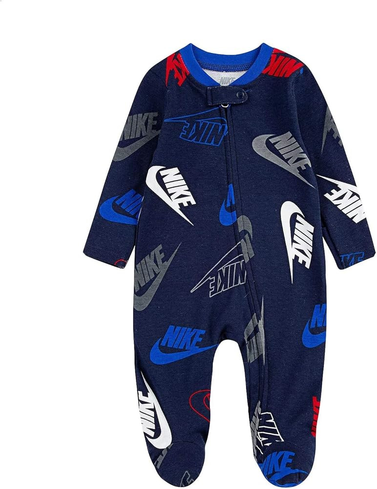 Nike Baby Boy Full Zip Sleep And Play Footed Coverall | Amazon (US)