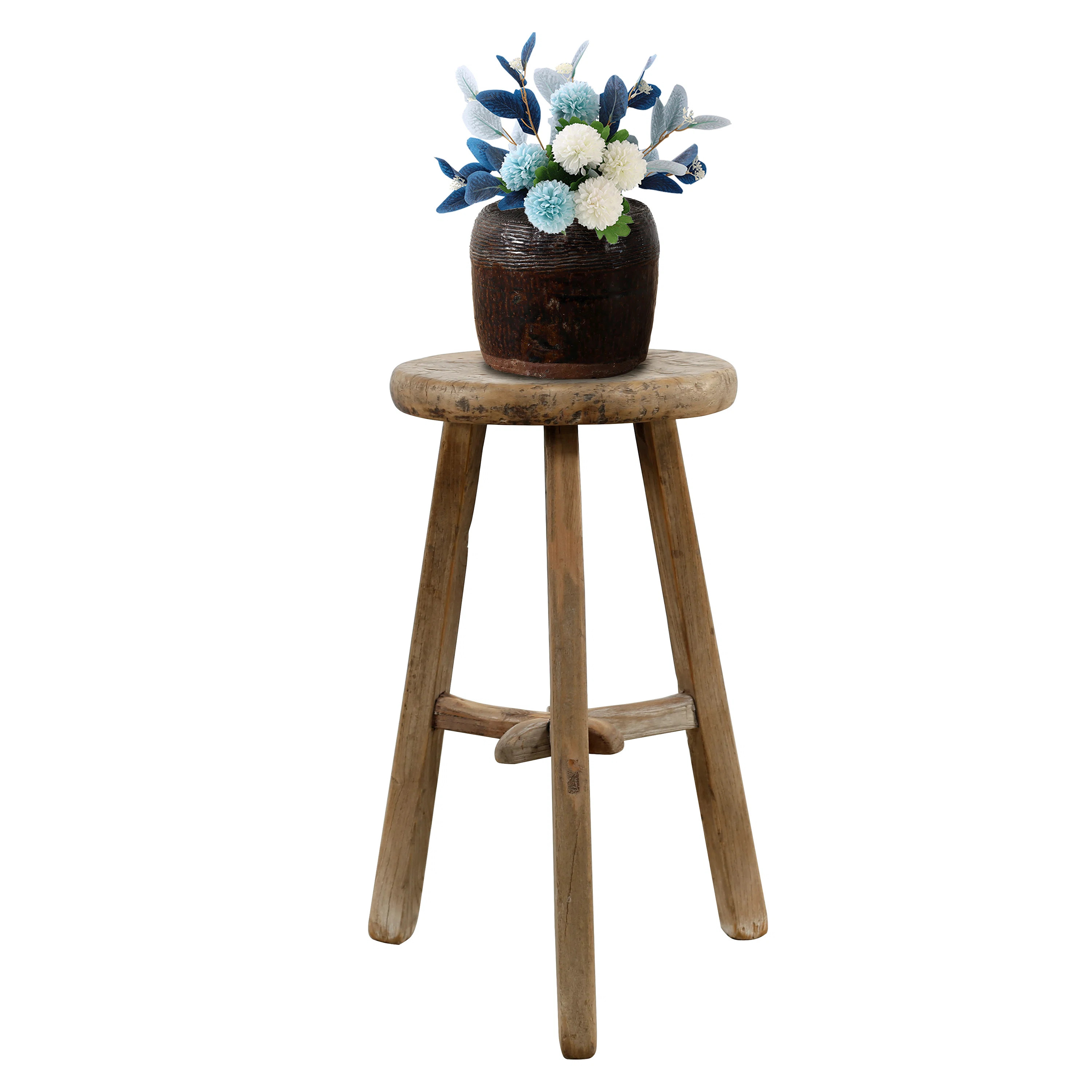 Foundry Select Marquise Solid Wood Accent Stool & Reviews | Wayfair | Wayfair North America