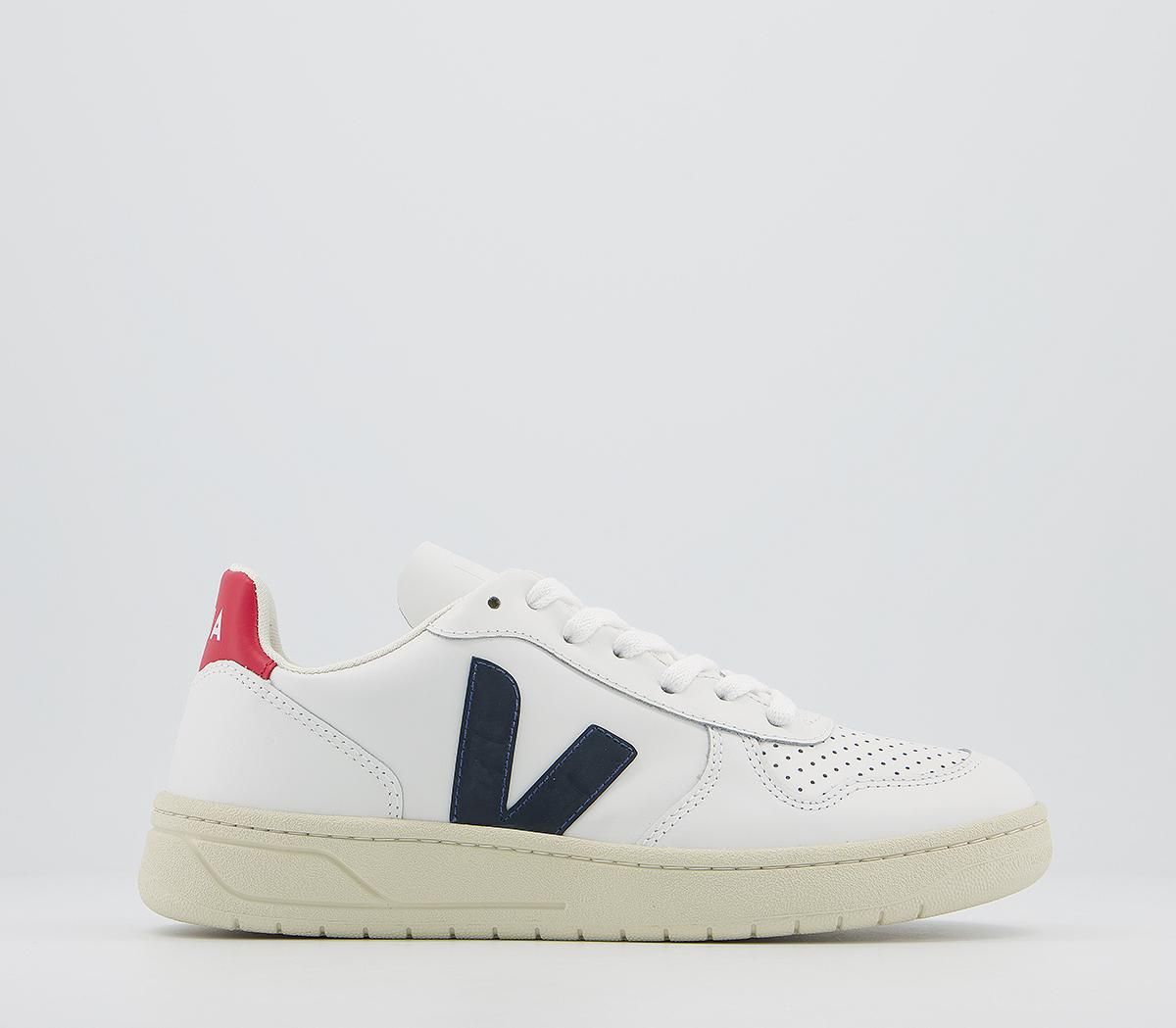 Veja V-10 Trainers White Red Navy F - Hers trainers | OFFICE London (UK)