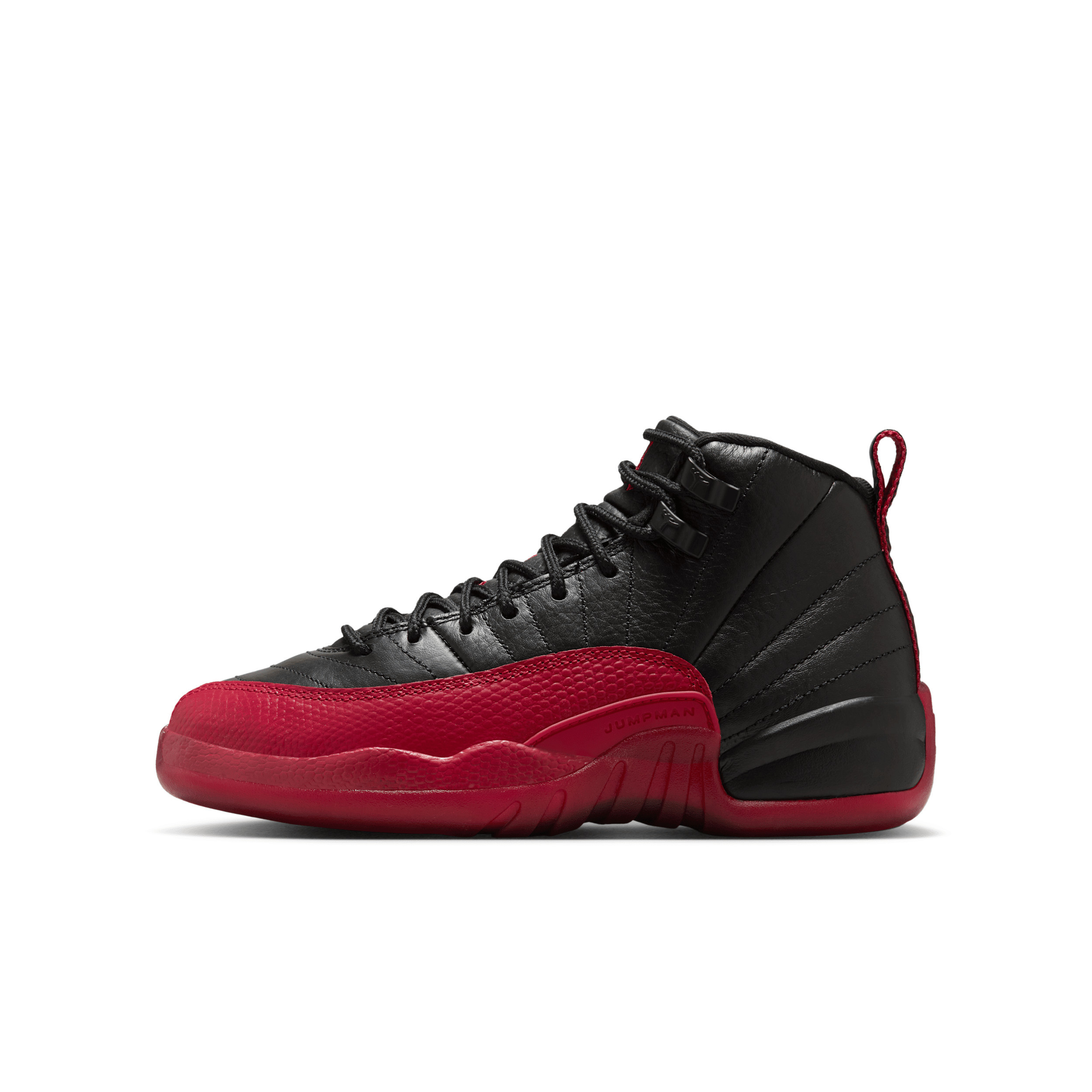 Air Jordan 12 Retro "Black and Varsity Red" Big Kids' Shoes in Black | 153265-002 | Nike (US)