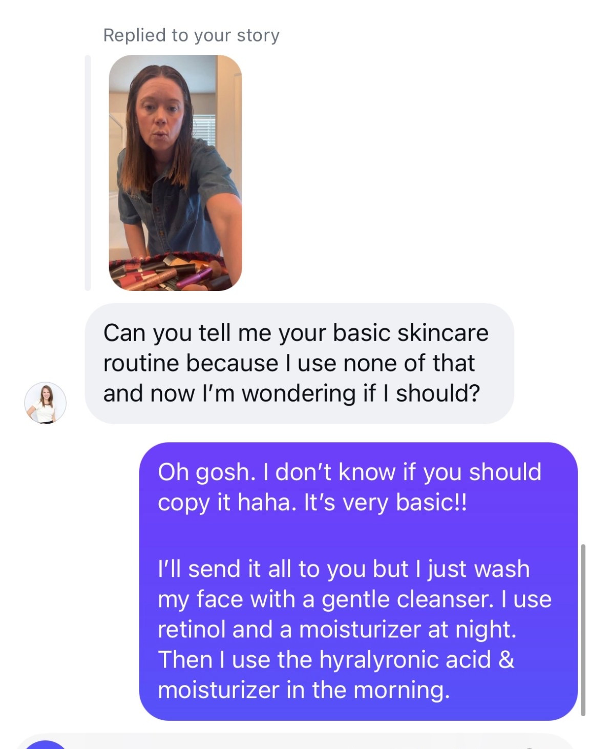 I’m getting questions about my skincare routine so I linked it here! It’s very basic but has worked for me 👍