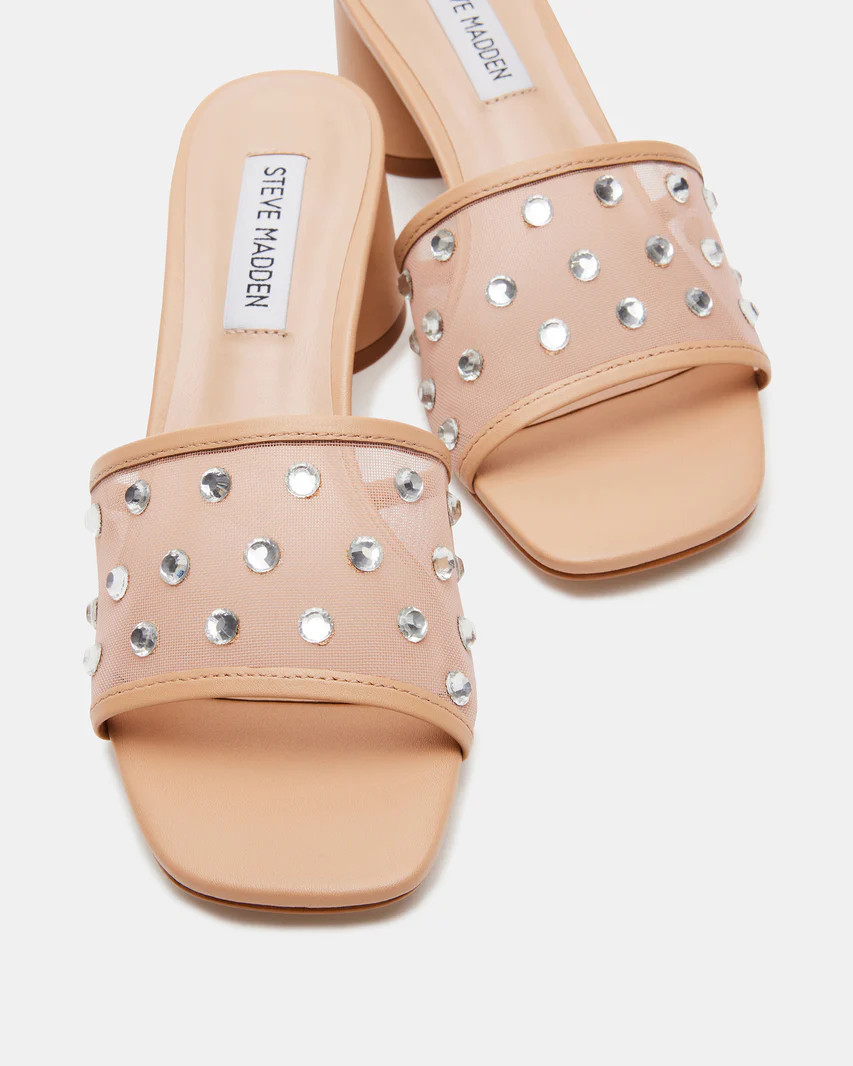 GILLIAN Rhinestones Square Toe Mule | Women's Sandals | Steve Madden (US)